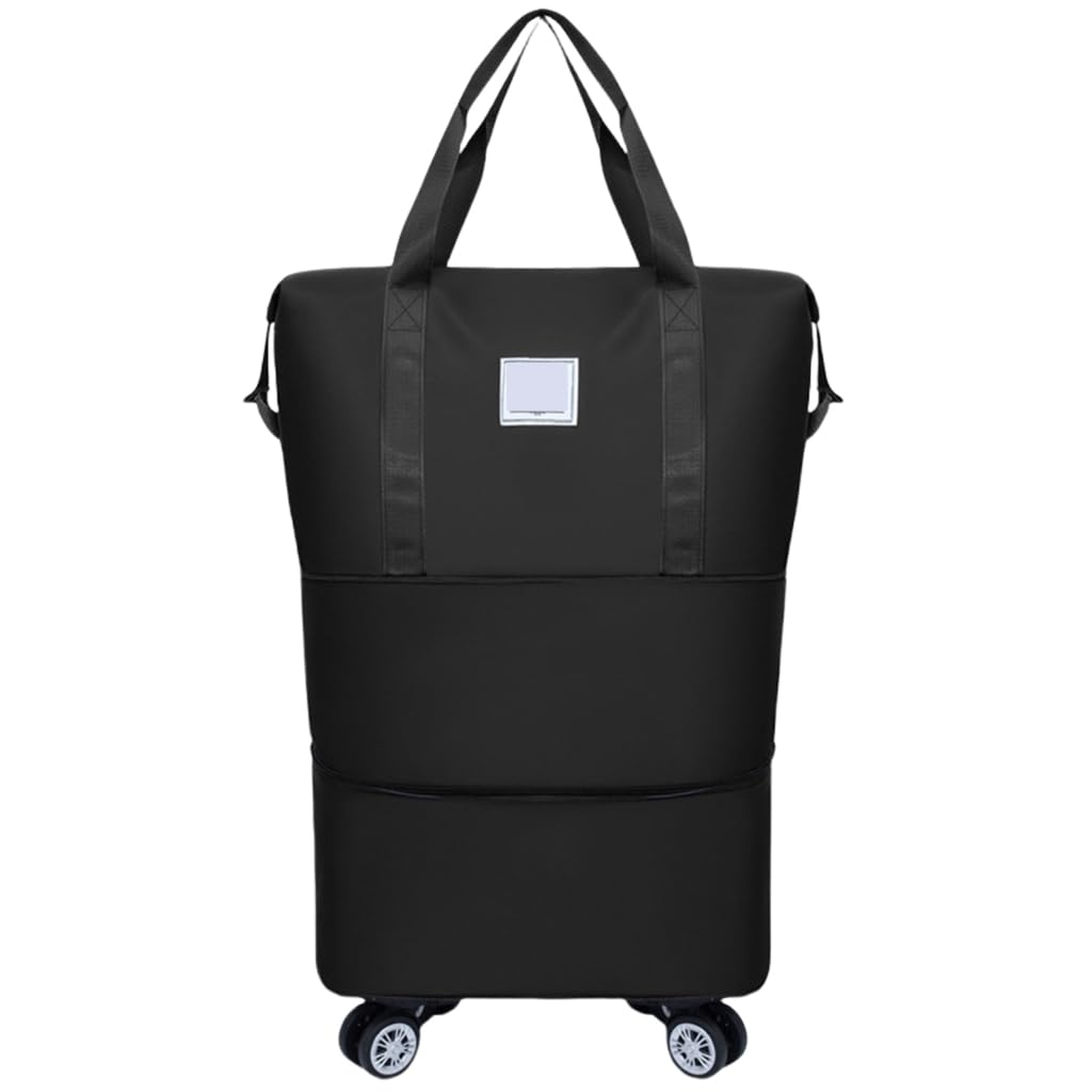 Sac de sport extensible à roulettes bagage pliable noir - 8
