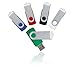 mosDART 5 X 16GB USB 3.0 Flash Drive High Speed Swivel Bulk Thumb Drives Fast Transfer,Black/Blue/Red/White/Green,5Pack