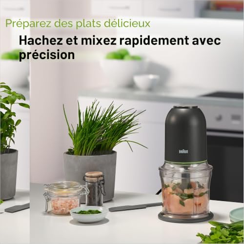 Mini hachoir Braun MultiPractic3 CH3011BK - vue 4