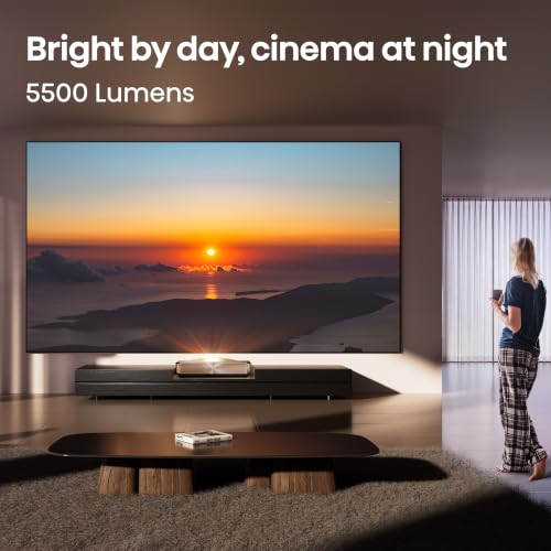 Hisense L9Q Ultra Short Throw Triple Laser Projector, 4K UHD, 5,000 Lumens, 5000:1 Contrast, 80” - 200”, Dolby Vision & Atmos, IMAX Enhanced, Google TV, Pantone Validated, Tuned by Devialet — view 5