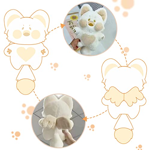 Peachcat Cute White Cat Plush Pillow Kitten Plushie Cat Stuffed Animal With Angel Wings 23.6" #TOP1
