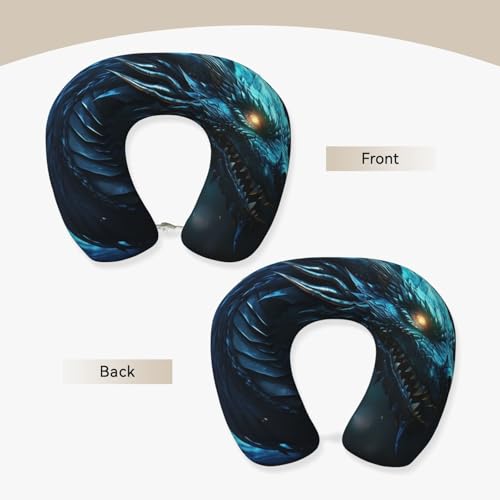 Almohada de viaje espuma viscoelástica talla única negra miniatura 2