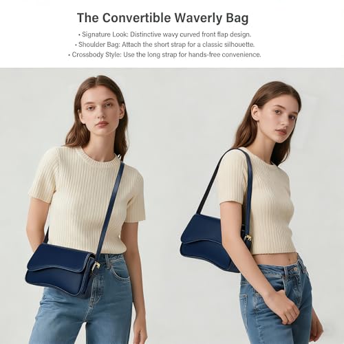 Image of Amszke Shoulder Bag for Women Y2K Crossbody Purse PU Leather Underarm Handbag 2 Adjustable Strap for Daily Commute Travel