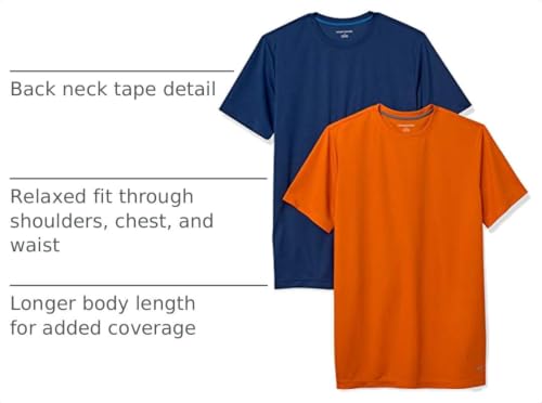 Image of Amazon Essentials Men's Moisture Wicking Breathable Performance Tech Workout T-Shirts, Pack of 2