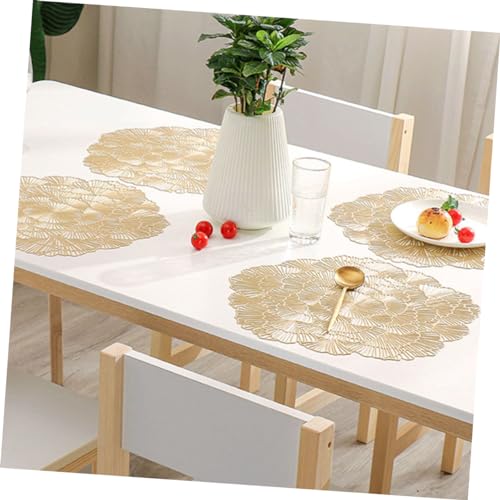 Sets de table ginkgo dorés pour protéger des taches et brûlures - 4