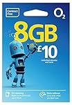 O2 SIM Card UK & Europe Prepaid PAYG with 8GB data, unlimited minutes & text bundle for 30 days - worth £10