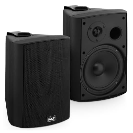 Pyle Pair of Wall Mount Waterproof & Bluetooth 6.5'' Indoor/Outdoor Speaker System, with Loud Volume and Bass. (Pair, Black. PDWR62BTBK)