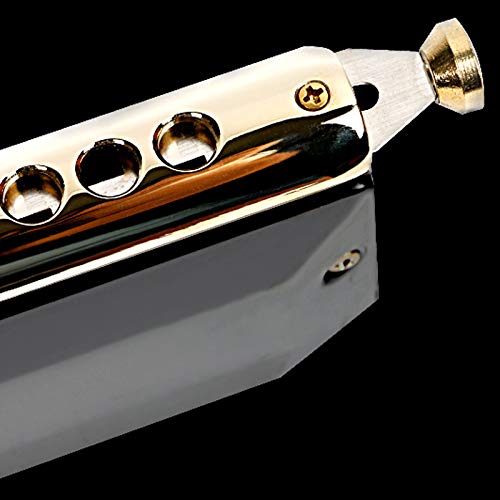 Harmonica 12 Hole 48 Tone Chromatic Harmonica for Children in C Key (Color : Black) (Black) - Les Beatles, Paul McCartney, John Lennon, RIngo Starr, George Harrison Harmonica 12 Hole 48 Tone Chromatic Harmonica for Children in C Key (Color : Black) (Black) – Image 3