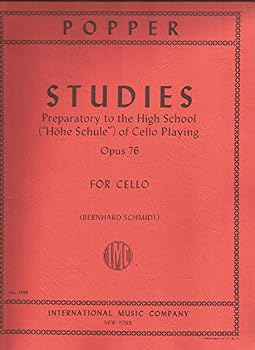 Sheet music Popper Studies Preparatory to the High School (Hohe Schule) of Cello Playing Opus 76 Book
