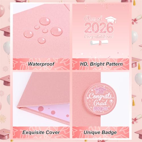 Image of Graduation Decorations 2026 Pink White Nurse Graduation Guest Book to Sign Class Of 2026 Signature Guestbook Alternative Party Gift Keepsake Congrats Grad Invitations Memory Card Board Nursing College