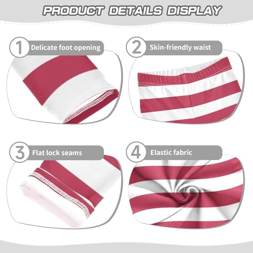 DOMIKING Viva Magenta Red Girl's Leggings Pants Kids' Yoga Pants Stretchy Running Tights 4 Years3