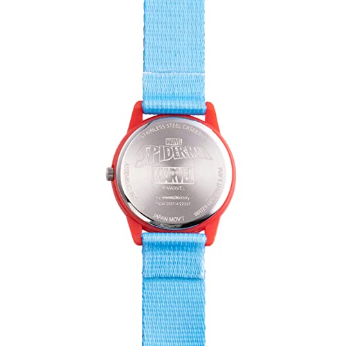 Reloj para niños de Spider-Man Marvel, accesorio analógico azul ideal para el colegio 3