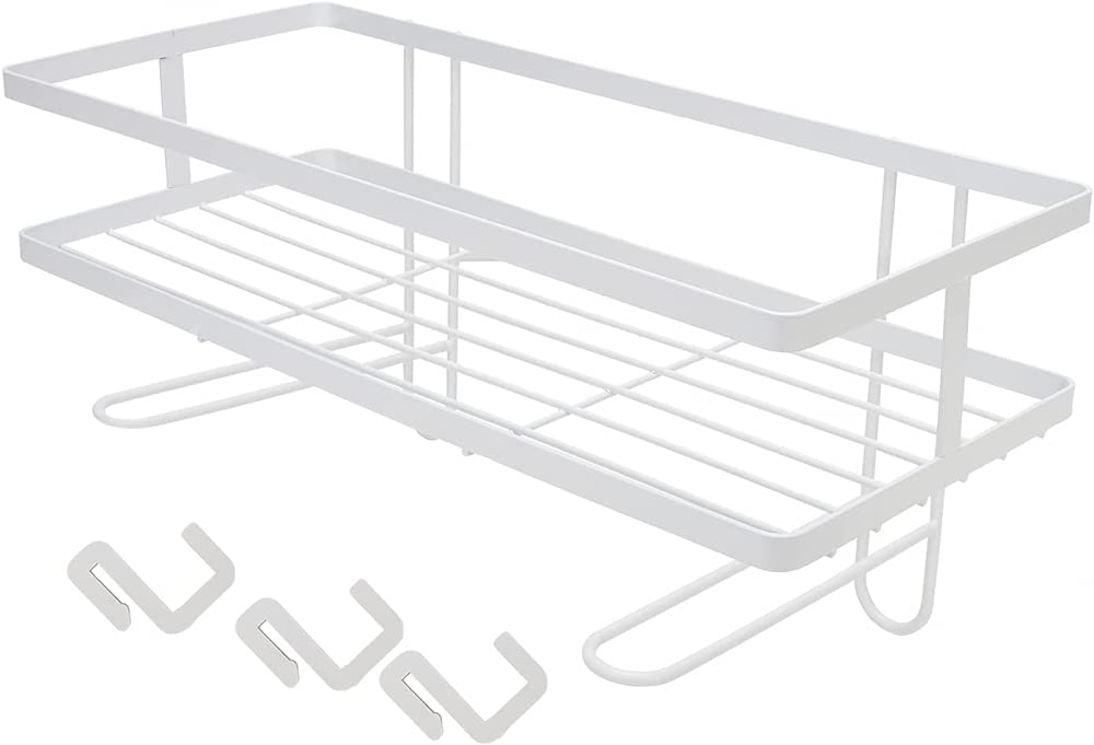 Estante para inodoro de cocina, baño, estante de pared, organizador de hierro para el hogar, sin perforación, estante de almacenamiento resistente sobre el inodoro