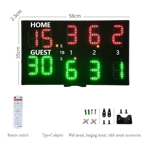 Marcador de tenis con control remoto y pantalla LED miniatura 2