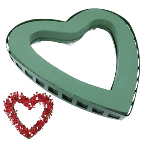 DOITOOL Steckschaum Herz Form Steckschaum Blumen Schwamm Hochzeit Blumenschaum Steckmasse Steckmoos Blumengestecke Steckschwamm Herz Steckmoos Steckziegel Für Auto Deko