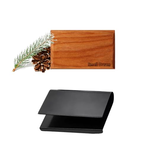 YXYDFDC Wooden Car Aromatherapy Diffuser, 6 Natural Scents Collection with Teak, Amber, and Cabana Fragrances (Pine/Starter Kit)