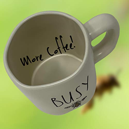 Taza Rae Dunn Busy Bee con tapa amarilla miniatura 5