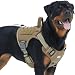 FIVEWOODY Tactical Dog Training Harness No Pulling Front Clip Leash Adhesion Reflective K9 Pet Working Vest Easy Control for Small Medium Large Dogs