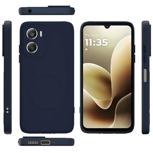 Image of Back Cover | MagFit Ring Design (Non-Magnetic) | Shockproof Case | Anti-Slip Grip | Raised Camera Edges | Slim Protective Case for Motorola Moto G06 4G / G06 Power 4G (Steel Blue)