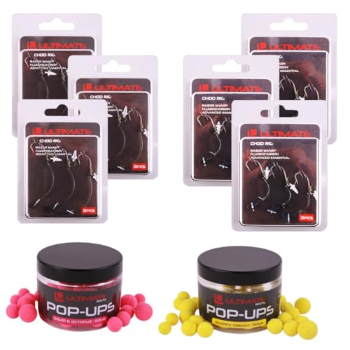 2x Ultimate Chod Rig 25lbs Long Size 8 (3 pcs)