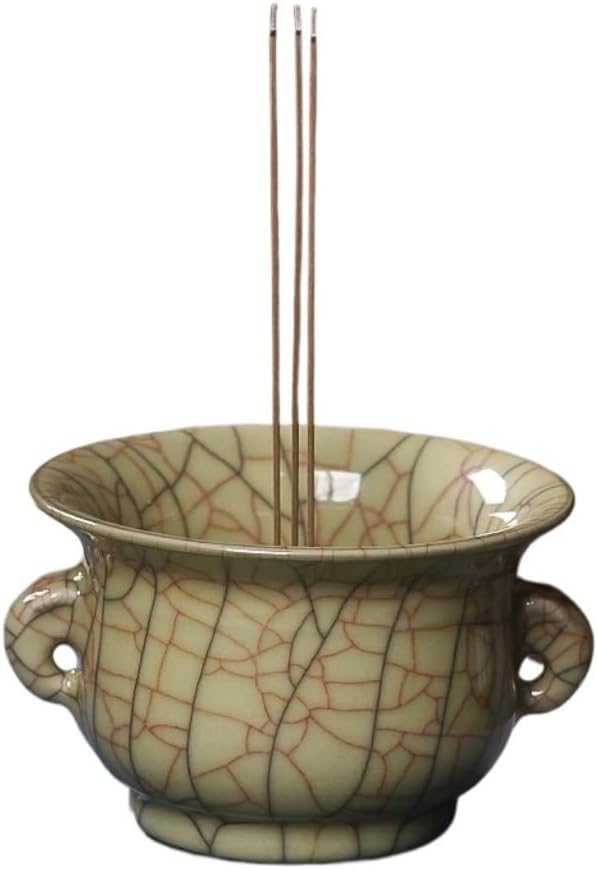 Incense Holder Incense Burner Incense Waterfall Retro Aromatherapy Burner for Buddha Incense Burner Binaural Incense Burner Ideal for Yoga, Meditation Room, Home Backflow Incense Burner