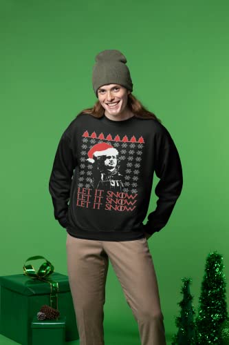 Wild Bobby Let It Snow Suéter unissex com gola redonda Jon Snow Full Color GoT Ugly Christmas, Kelly