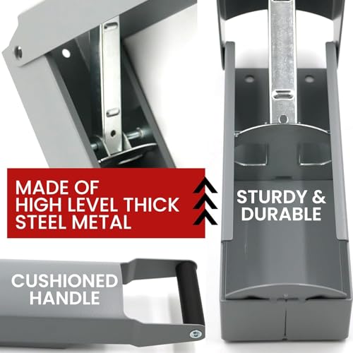 Chambridge GREY-CC Wall Mounted Can Crusher Grey – Heavy Duty Can Crushers For Recycling Compactor For Seltzer Soda Beer Cans Plastic Bottle Silver Crusher Smasher Can Aluminum Can Crusher thumb #2