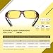 DUCO Night Driving Glasses Night Vision Glasses Fit Over Glasses for Men Women Polarized Anti-Glare Pro Yellow Lens 8953Y