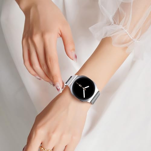 Image of VEMIGON Milanese Loop Metal Band Compatible with Samsung Galaxy Watch 8 40mm 44mm / Watch 8 Classic 46mm, Mesh Magnetic Stainless Steel Replacement Strap (Watch Not Included)
