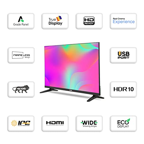 Image of VW 80 cm (32 inches) Premium Frameless Series HD Ready LED TV VW32AFL (Black)