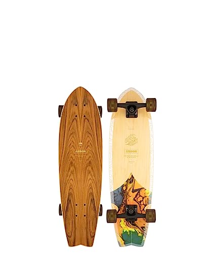 Arbor Collective Groundswell Series Skateboard Bundled With Swell T Tool + Crate White Shark Sticker (Sizzler Groundswell 21) #TOP4