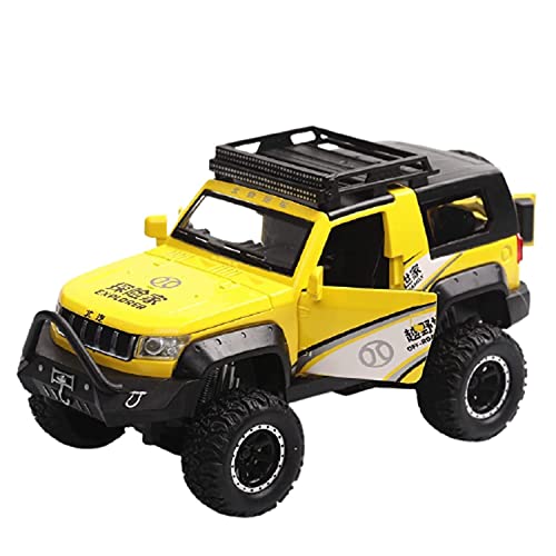 Image of Metal Pull Back Diecast Car 1:32 WARWOLF Jeep Pull Back Car Model with Sound Light Boys Gifts Toys for Kids【Pack of 1】