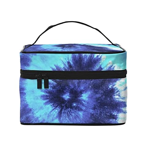 TCIYPILTD Blue Tie Dye Cosmetic Bag Cover