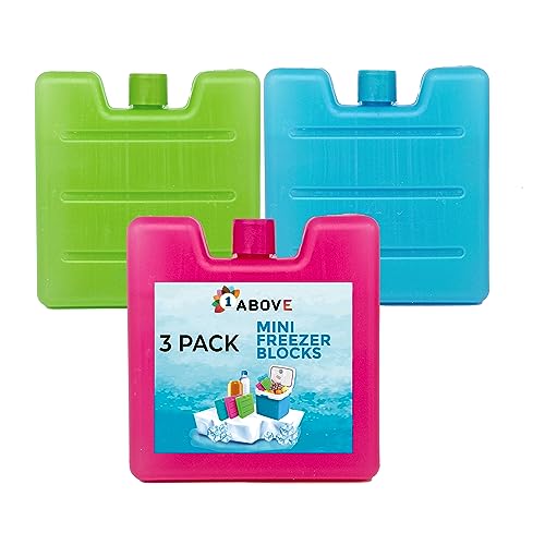 1Above Mini Freezer Blocks Long Lasting Reusable Family Pack Ice Block Pack for Cool Box Cooler Bag to Keeps Drink Food Lunchboxes Cool