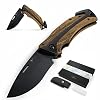 BERGKVIST K30 Tiger Folding Knife (Two-Handed Knife) – 3-in-1 Outdoor Pocket Knife with Glass Breaker & Belt Cutter for Camping & Survival – Allowed to Carry in Germany