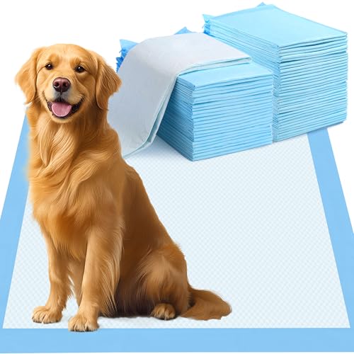 Image of 60 Count Extra Large Dog Pee Pads - 30 inchX36 inch Super Absorbent Disposable Training Urine Bed Pads Dogs Puppies - Thickened XXL LeakProof & Quick Drying Piddle Potty Incontinence Underpads for Baby Adults