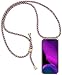 Produktbild Handykette Schutzhülle kompatibel mit Oppo Find X2 Lite Handyhülle mit Band,Halsband Lanyard Case Cover Silikonhülle Umhängen Handytasche Hülle,Rote Aprikose grau