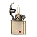 Pure Copper Antique Style Lift Arm Oil Petrol Metal Cigarette Lighter (Red Star)