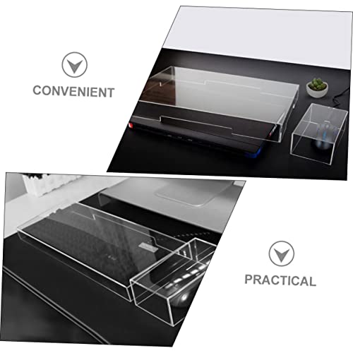 Protector de ratón transparente en acrílico resistente, fundas protectoras dobles 3