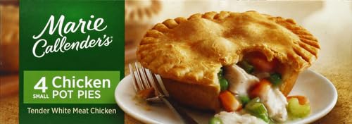 Miniatura 11 de Marie Callender's Pastel de pollo, harina para microondas con carne blanca de pollo en una corteza escamosa, comida congelada, 40 onzas, paquete de 4
