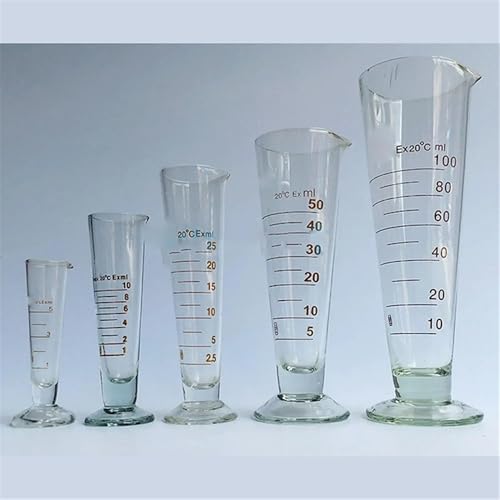 Bécher conique à pied en verre de laboratoire pour mélanges stables