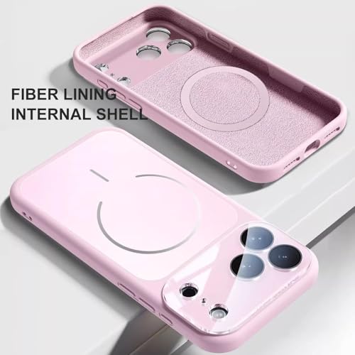 Coque iPhone 17 Pro silicone orange antidérapante compatible charge induction