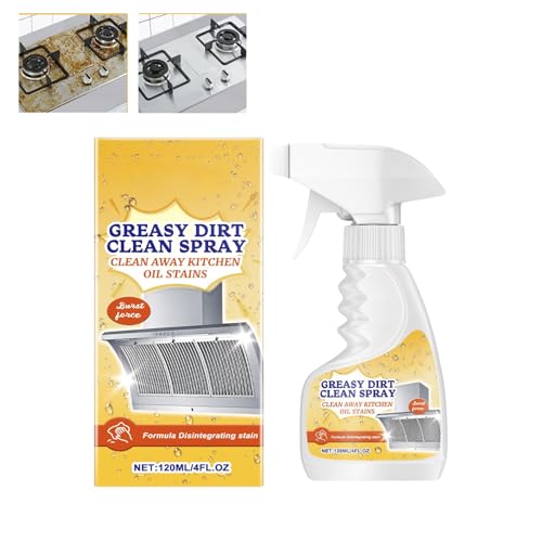Rotateepic Cleaner, limpiador de espuma de cocina multifuncional y potente, spray desengrasante de alto rendimiento, eliminador de manchas de aceite, spray de limpieza sin grietas para horno, estufa
