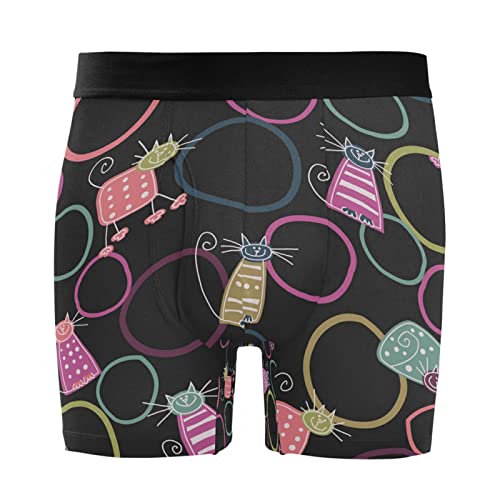 Evita rozaduras con calzoncillos bóxer para hombre elásticos y ultrasuaves diseño gato negro pack 2