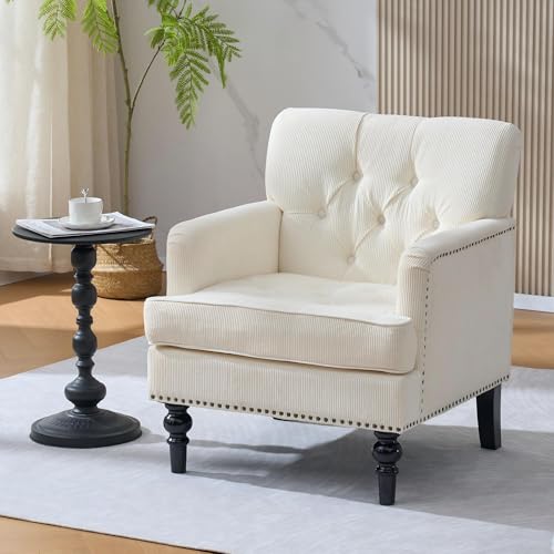 KEIKI Tufted Upholstered Accent Chair for Bedroom and Living Room,