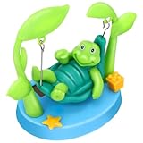 Alipis Solar Wackelfigur SchildkröTe Auto Deko Innenraum Mit Kopfwackeln Kreative Kunststoff Figur FüR FahrzeuggrüN 4 33X3 94X2 36 Zoll