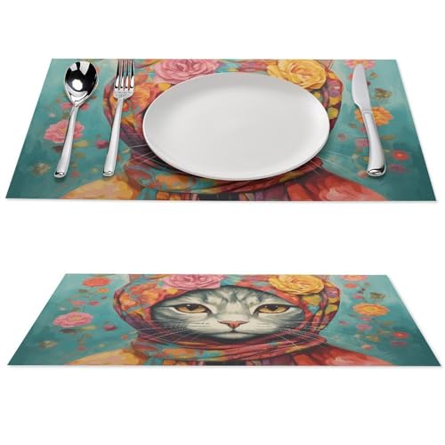 Sets de table faciles à nettoyer pour protéger des taches de gras - 2