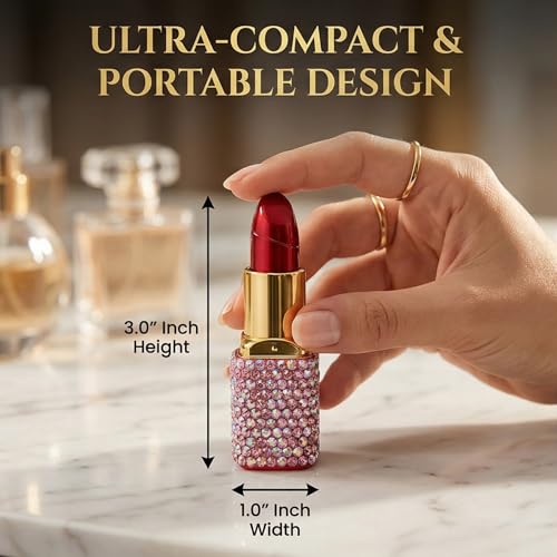 Encendedor recargable de butano diseño elegante rosa miniatura 2