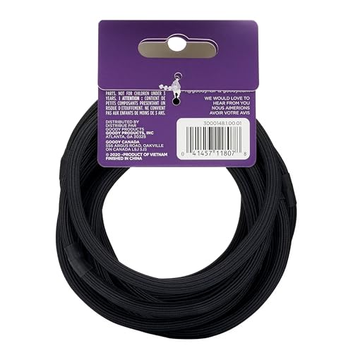 image for Goody Ouchless XL & Extra Thick Hair Elastics - Black Hair Ties for Wo