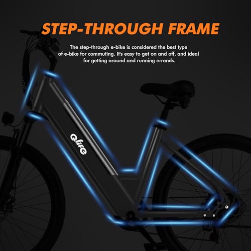 Qlife Cityone Electric Bike For Adults 26 Inch Step-Through 22Mph Ebike With 2.1 Inch Tire,Ul2849 Certified Built-In Removable Battery,Peak 750W Motor Ebikes With 7 Speed,Commuter E Bicycle thumb #3